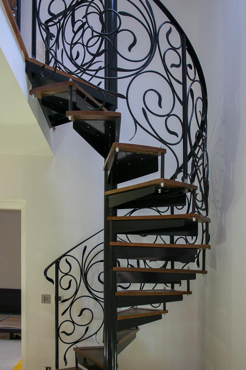 Creative Wrought Iron Spiral Staircase Railings